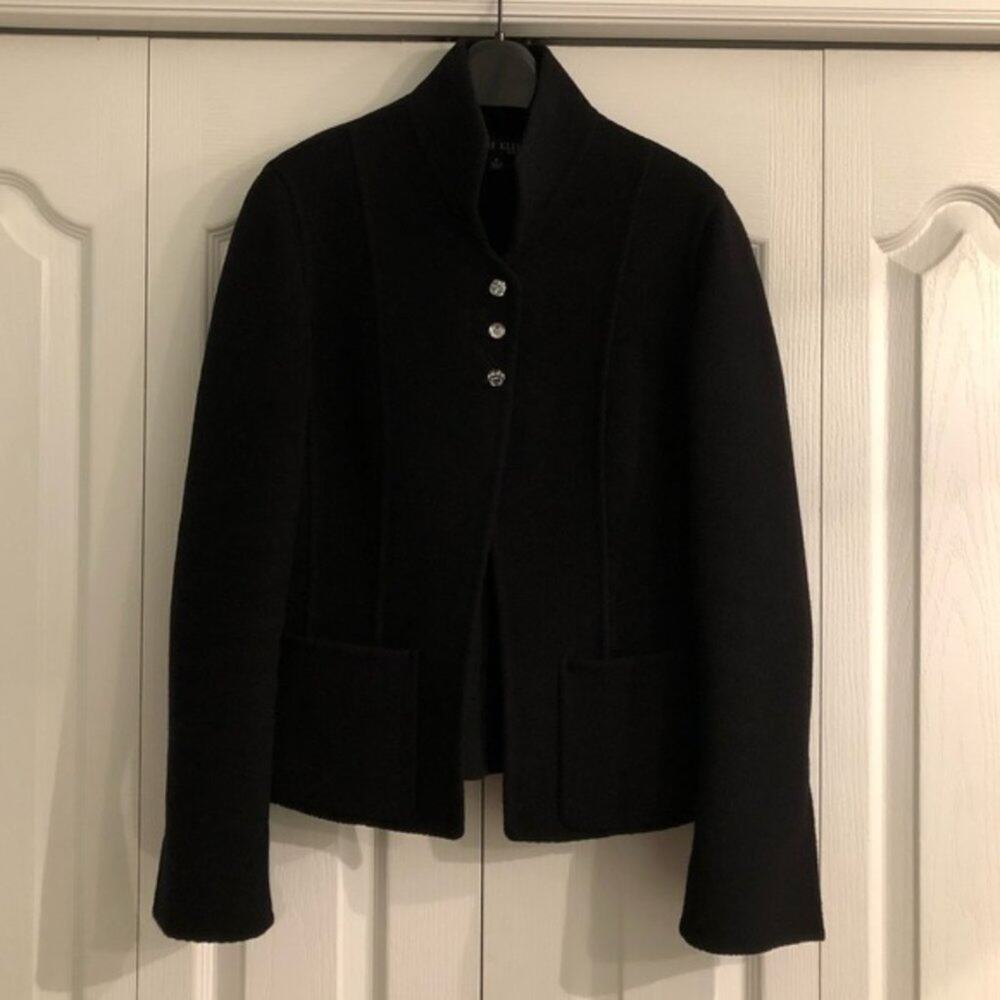 Anne Klein Wool Three Button Jacket Size 6